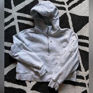 Scuba cropped half zip hoodie
